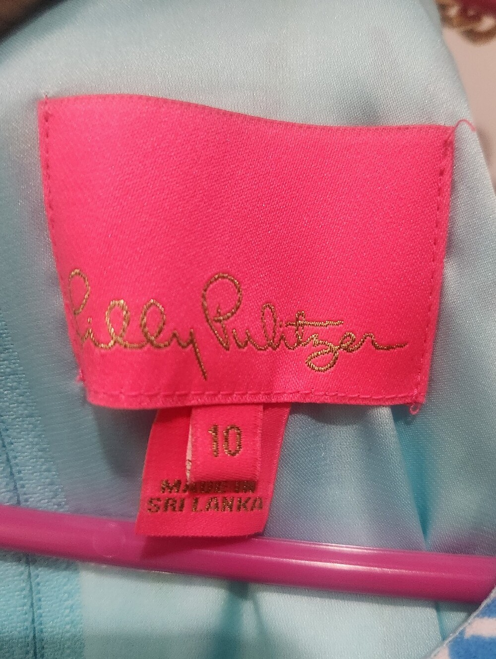 Lily Pulitzer Blue Ibiza Short Romper With  Gold Chain Size 10 - Picture 7 of 7